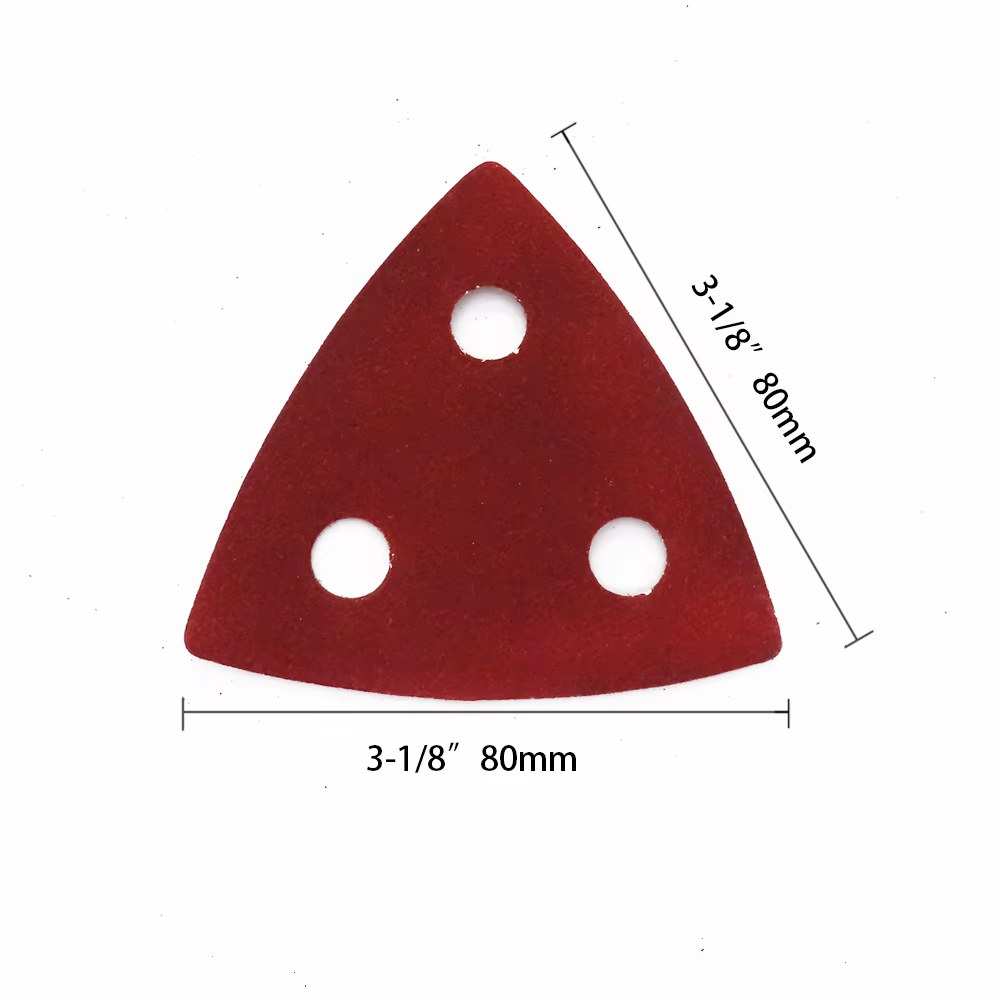背绒三角红砂80x80x80MM 3孔 - 图片 3