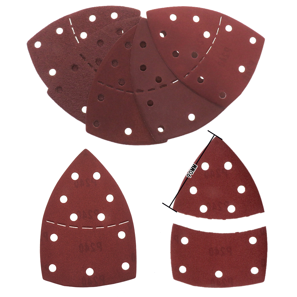 150x150x105mm Back-velvet Triangle Dotted Line Red Sandpaper - 图片 2