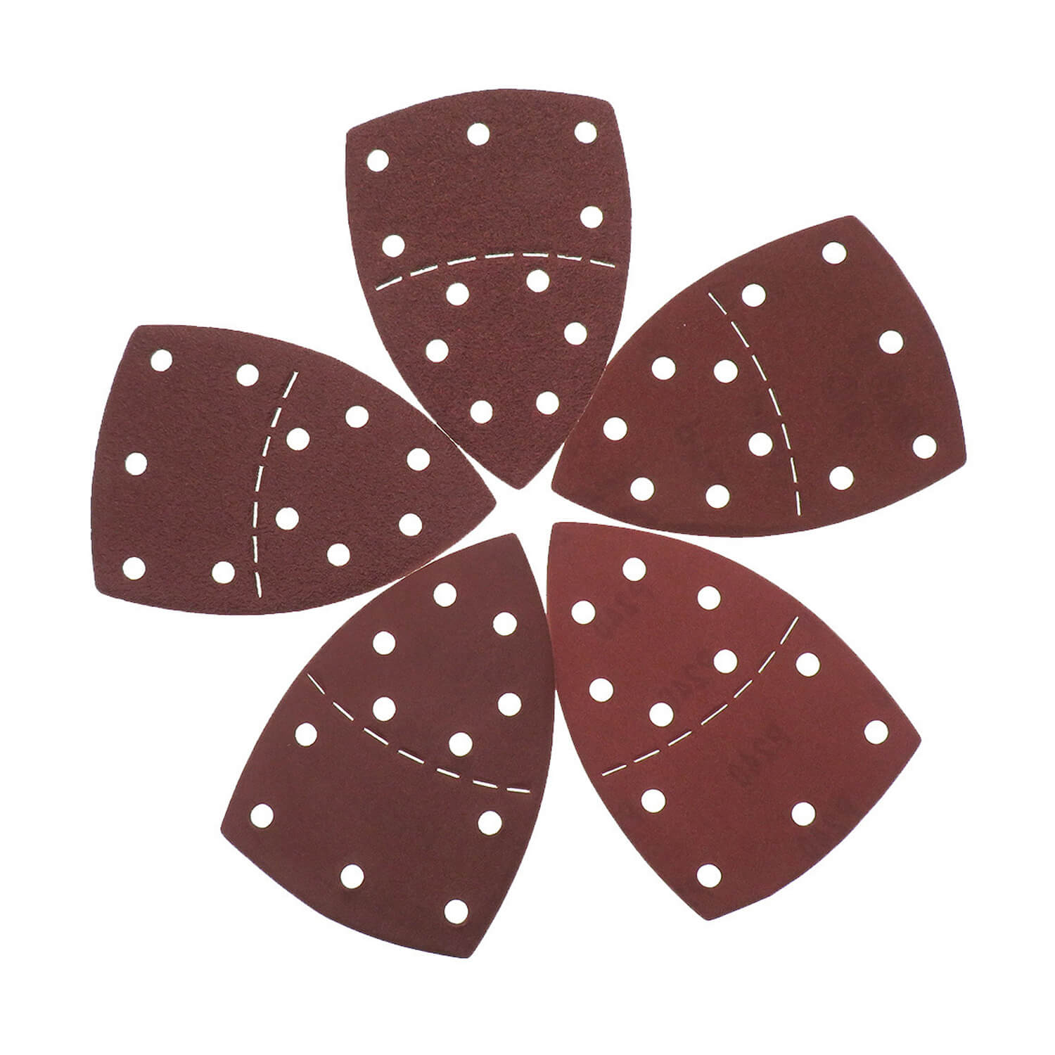 150x150x105mm Back-velvet Triangle Dotted Line Red Sandpaper